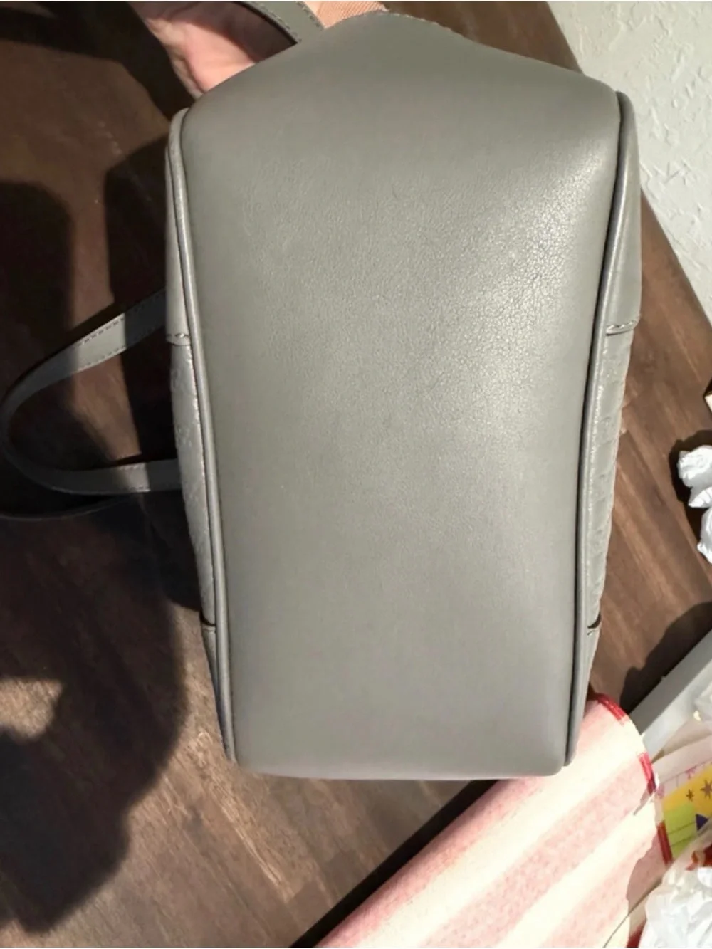 GUCCI Small Bree Dome tote grey guccisima